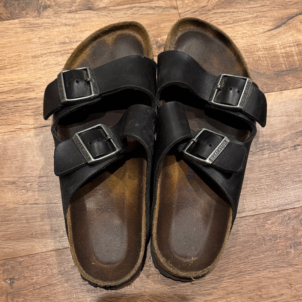 Birkenstock Black Leather Sandals